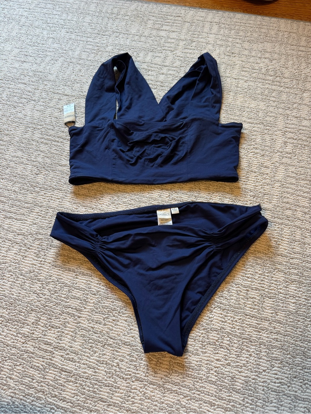 Navy Two-Piece Bikini Set Style Size Medium